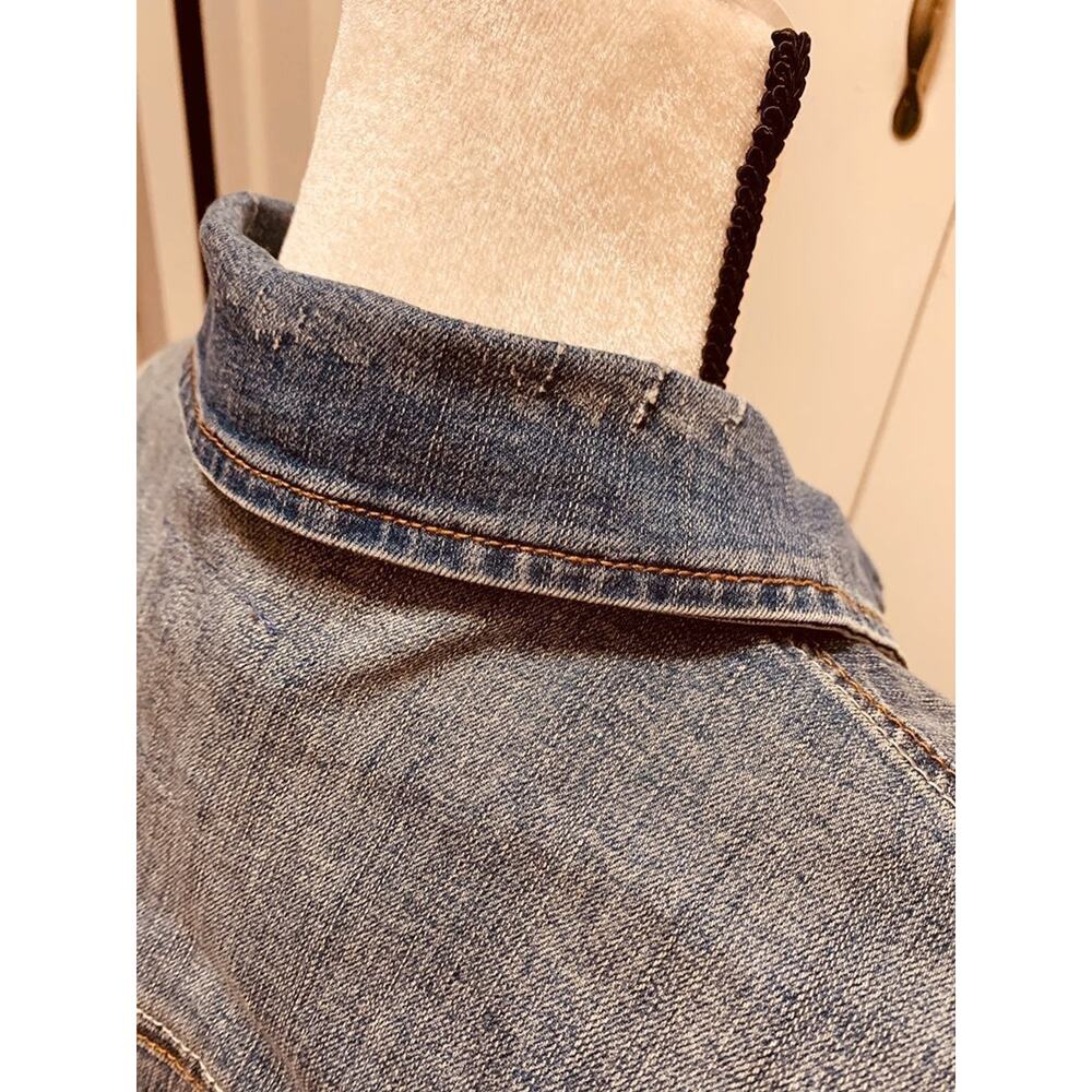 Papaya Design Cropped Denim Jean Jacket - Picture 5 of 11